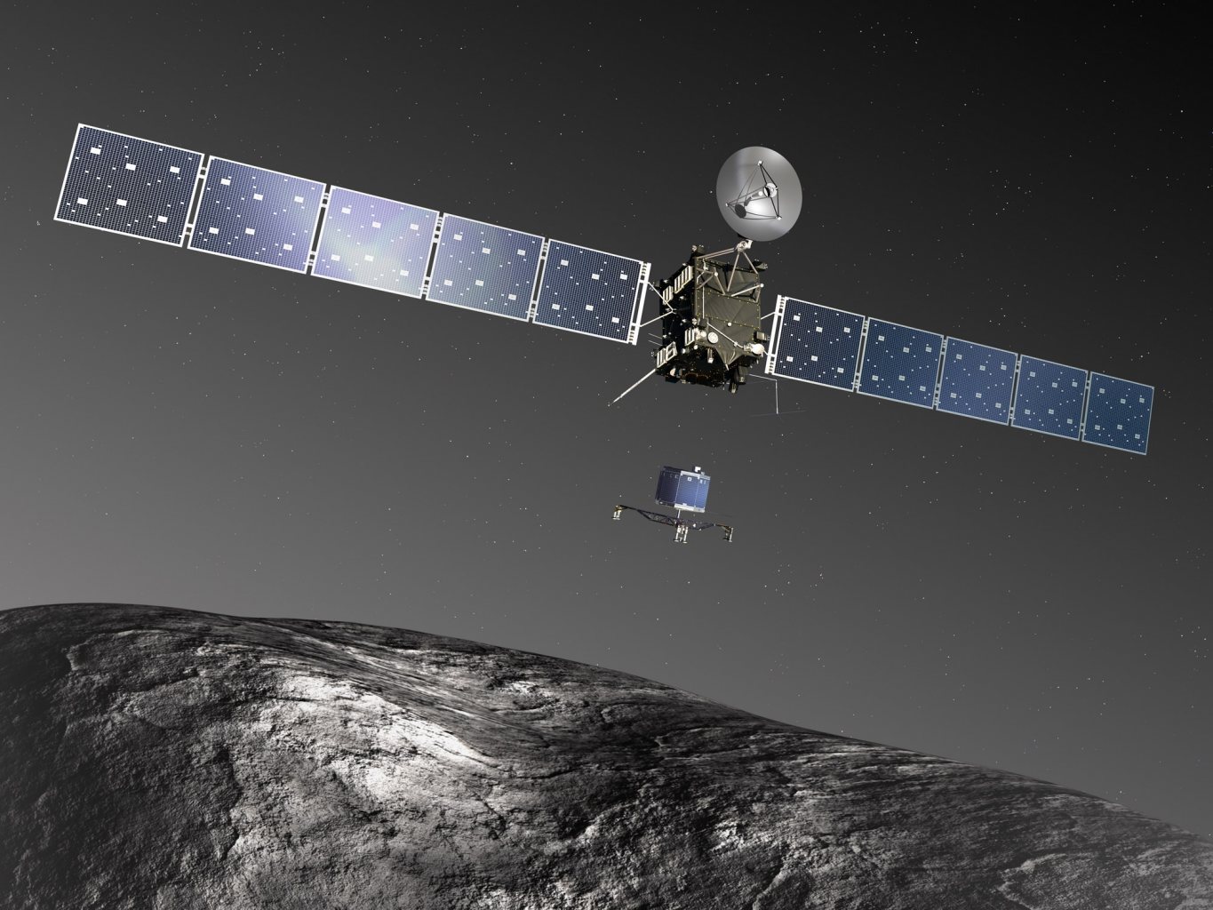 Линейка спутников. Rosetta космический аппарат. "Розетта"/"филы" космический аппарат. Комета Чурюмова-Герасименко зонд. Космический зонд разе та.